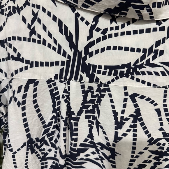 Lior Paris Elegant navy blue and White Patterned Mini Dress size small - Picture 10 of 11